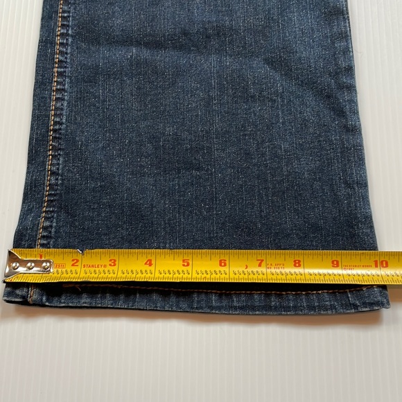 Levi Strauss & Co, at waist, dark wash, bootcut jean, women’s size 14 Short - Picture 8 of 13